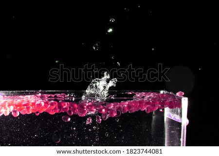 Close up of water with bead splash