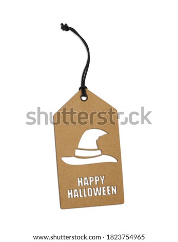 Halloween price tag isolated on white