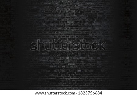Luxury black metal gradient background with distressed brick wall texture. Vector illustration Royalty-Free Stock Photo #1823756684