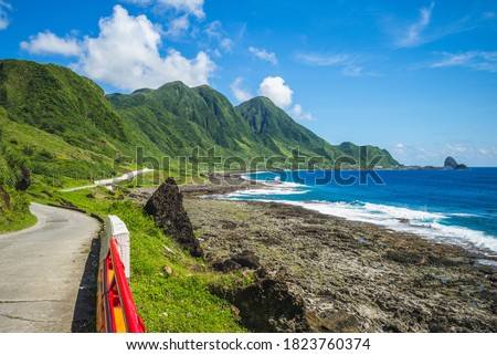 scenery of lanyu coast in orchid island, taitung, taiwan Royalty-Free Stock Photo #1823760374