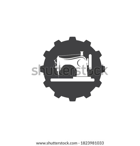 sewing machine gear  icon vector illustration