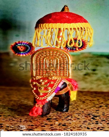 This is the amazing  picture  of an elephant beautifully decorated  for a Kerala based festival 'Thrissur Pooram'. 