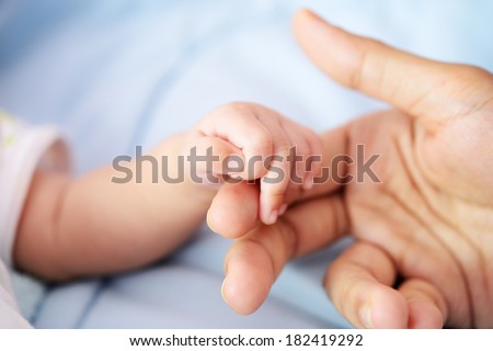 New born baby hand Royalty-Free Stock Photo #182419292