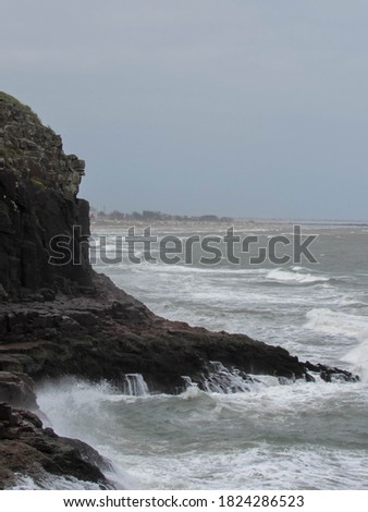 cliff pictures with ocean waves crashing on rocks