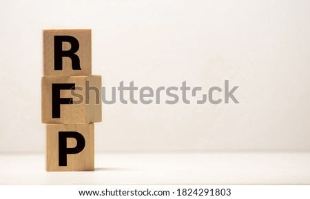 PROPOSAL word on block business concept, RFP Royalty-Free Stock Photo #1824291803