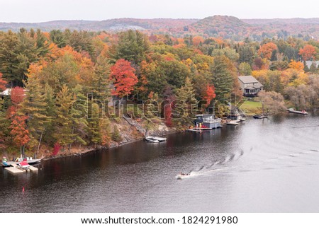 Autumn at Fairy Lake in Huntsville, Ontario, Canada