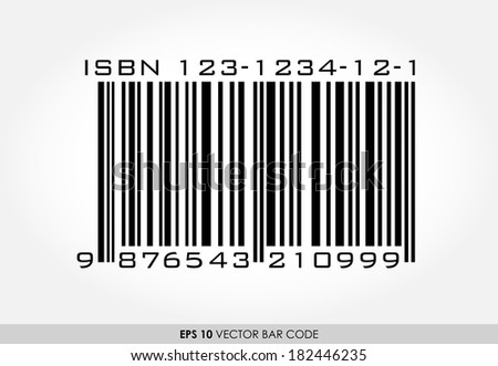 ISBN barcode for books on white background