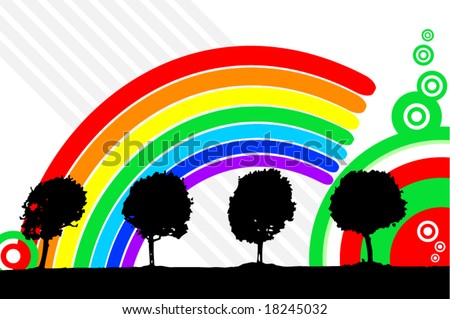 trees vector background