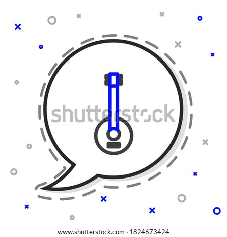 Line Banjo icon isolated on white background. Musical instrument. Colorful outline concept. Vector Illustration