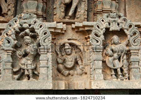 Ancient Temple art and Sculpture at Belur Karnataka India 