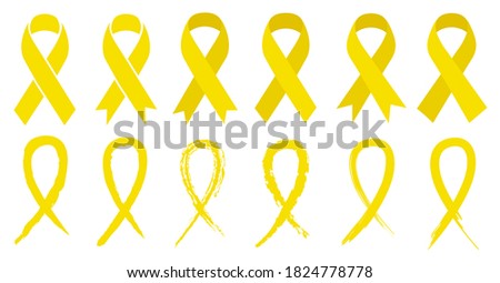 Yellow awareness ribbon, Bone cancer

