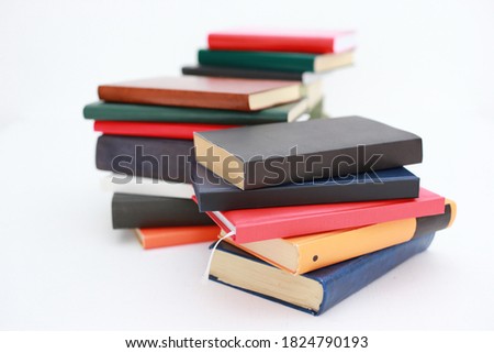 Stack of Books on white background
