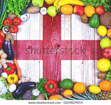 Fresh fruits and vegetables from England