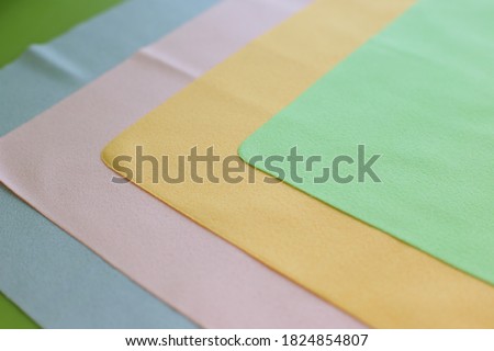 Cleaning cloth for optics in bright different colors