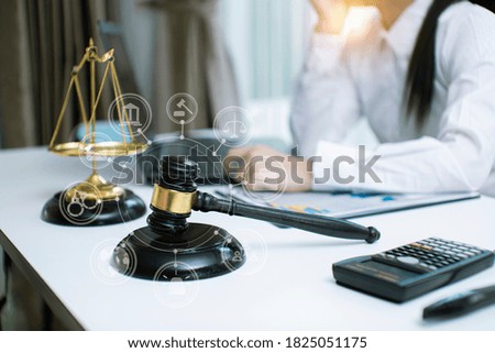 justice and law concept.Male judge Consultation and legal concepts, lawyers, 