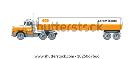 Tanker truck vector template for car branding and advertising