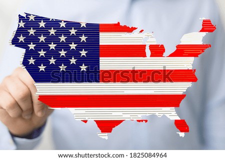 states of america usa democracy map flag