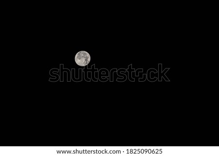 White full moon at night