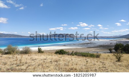 Salda Lake with blue turqoise water