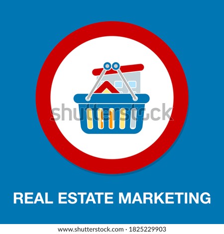 real estate marketing icon. flat illustration of real estate marketing vector icon for web
