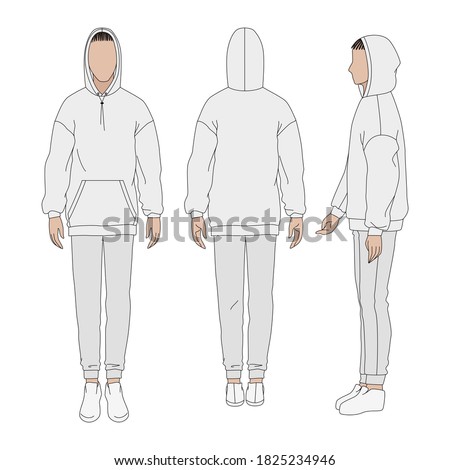 Download Hoodie Model Stock Vector Images Avopix Com