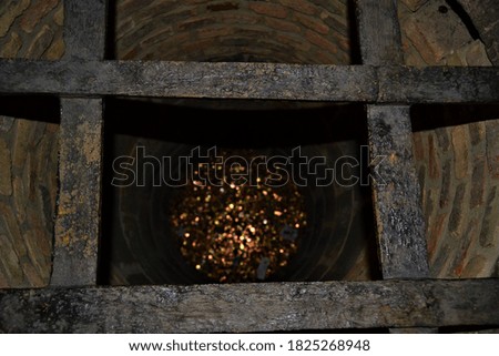Coins bottom of the deep well