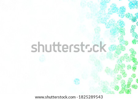 Light Blue, Green vector natural backdrop with leaves. Colorful illustration in doodle style with leaves. Pattern for heads of websites, designs.