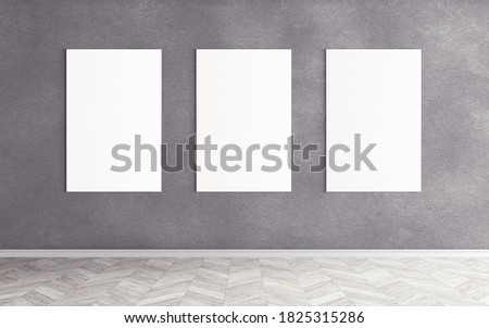 White blank poster. Template for you advertising preview. Mockup for you design print.