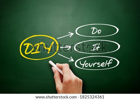 Do It Yourself (DIY), business concept acronym on blackboard