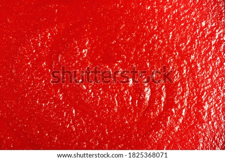 Tomato sauce texture background, closeup Royalty-Free Stock Photo #1825368071