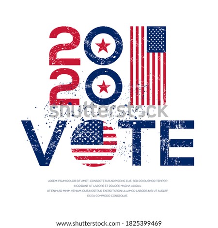 Creative (Presidential Election 2020 election campaign) Banner Word with Icons ,Vector illustration.	