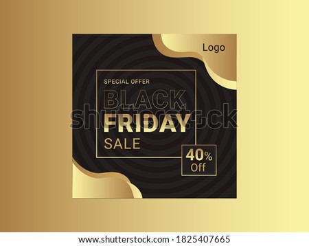 Black Friday Sale Social Media Post Template Ready Editable