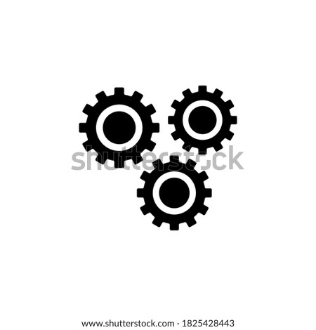 Gears icon vector. symbol isolated on white background