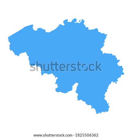 Belgium Map - Vector Solid Contour