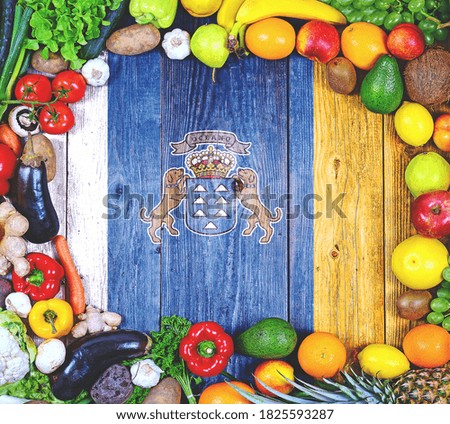 Fresh fruits and vegetables from Canary Islands