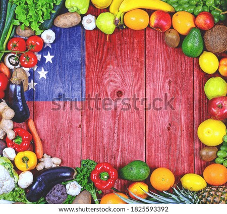 Fresh fruits and vegetables from Myanmar
