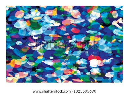 Bacground with unformed shapes. Colorful pebbles with shadow. Pattern for design of fabric, wallpapers. Wallpaper, floor, plaster.