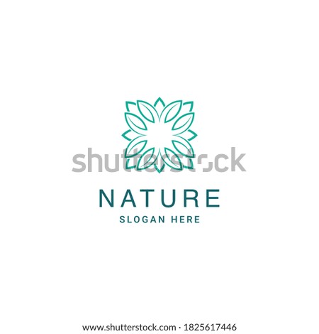 Minimalist elegant floral rose with line art style logo design . logo for beauty, Cosmetics, yoga and spa.