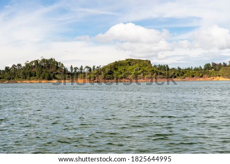 Natural Landscapes from  Guatape Pier in Antioquia, Colombia.