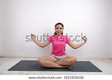 asian woman yoga pose for meditation soul. yoga pose woman