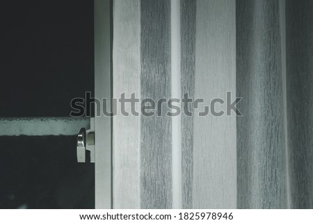 luxury curtain in living room at home in night. Concept of decoration in home