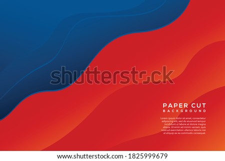 modern abstract wavy paper cut background