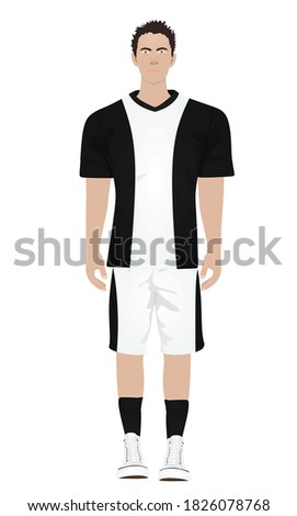 Man in sports uniform. vector illustration