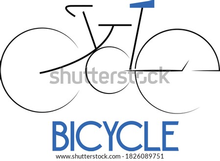 logo for a bicycle company, blue letters. vector