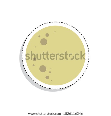 Sticker of a moon icon. Halloween season icon - Vector