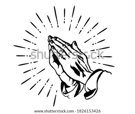 Praying Hands illustration symbol religion