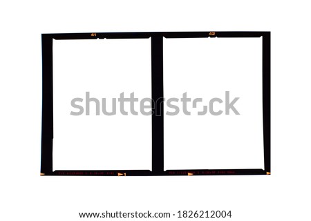 Medium format color film frame.With white space.