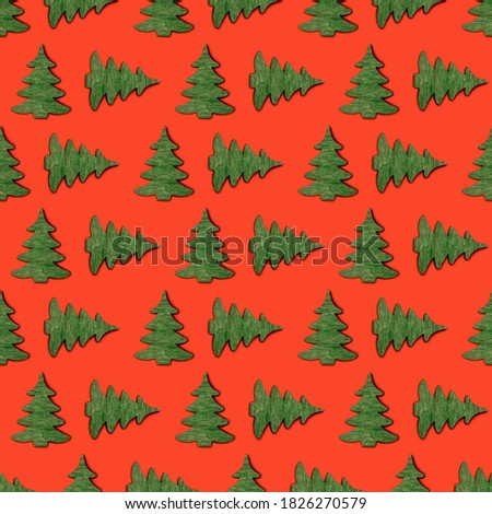 Christmas tree pattern. Christmas pattern. Seamless pattern. Christmas concept.