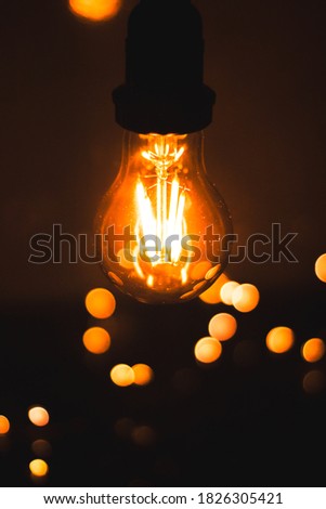 A lamp with lights behind