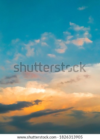 beautiful blue sky and white clouds